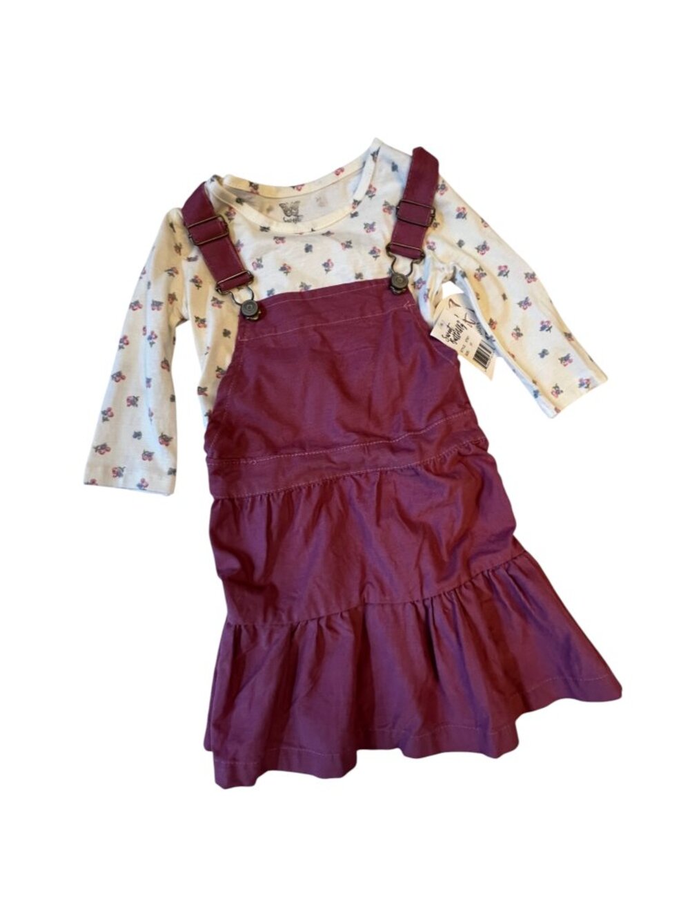 Sweet Butterly Girls 2 Piece Outfit NWT 3T Fall Jumper Floral Back to School